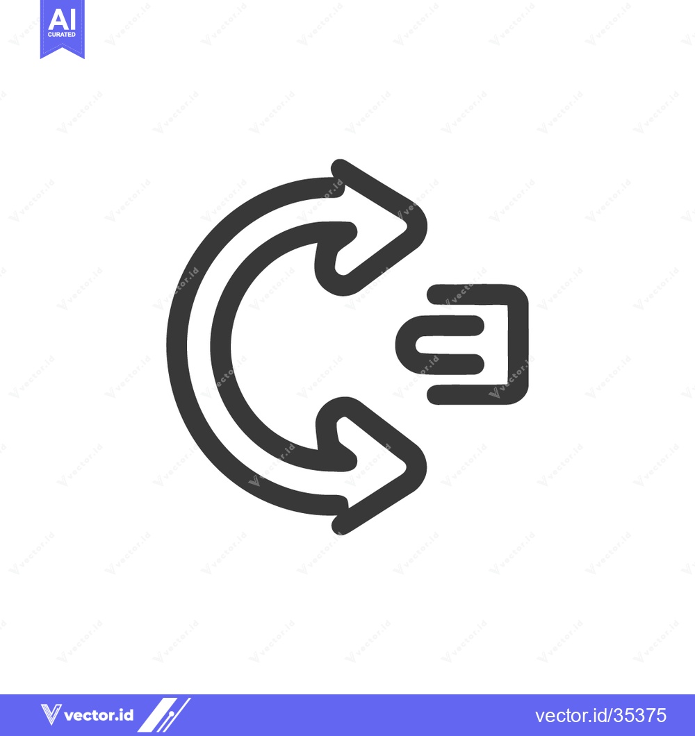 Premium Vector dari Synchronization Icon: Circular Arrows with Data Transfer Symbol, Minim