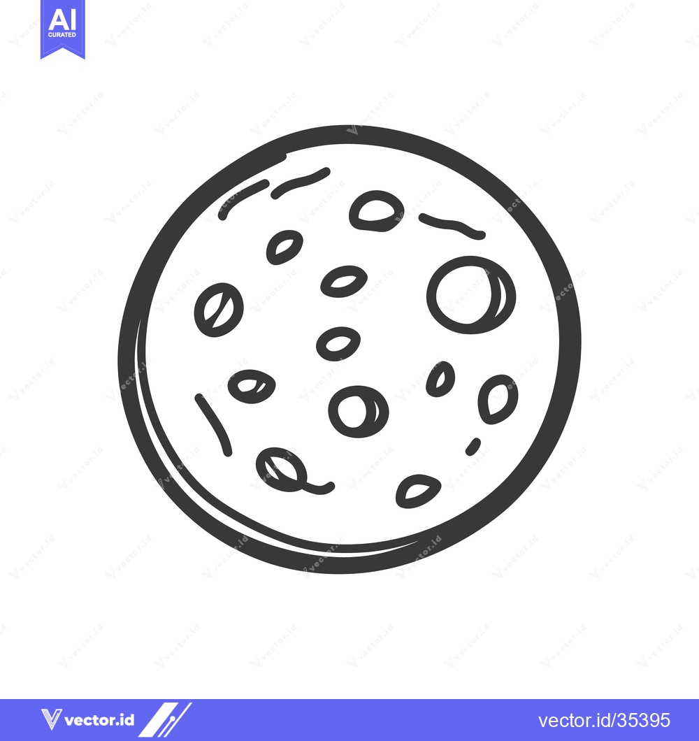 Premium Vector of A simple black and white illustration of a celestial body