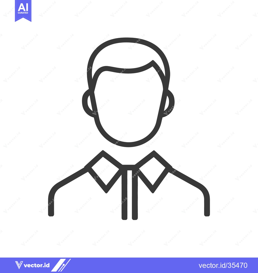 Premium Vector dari An illustration of a person with a simplified head and shoulders