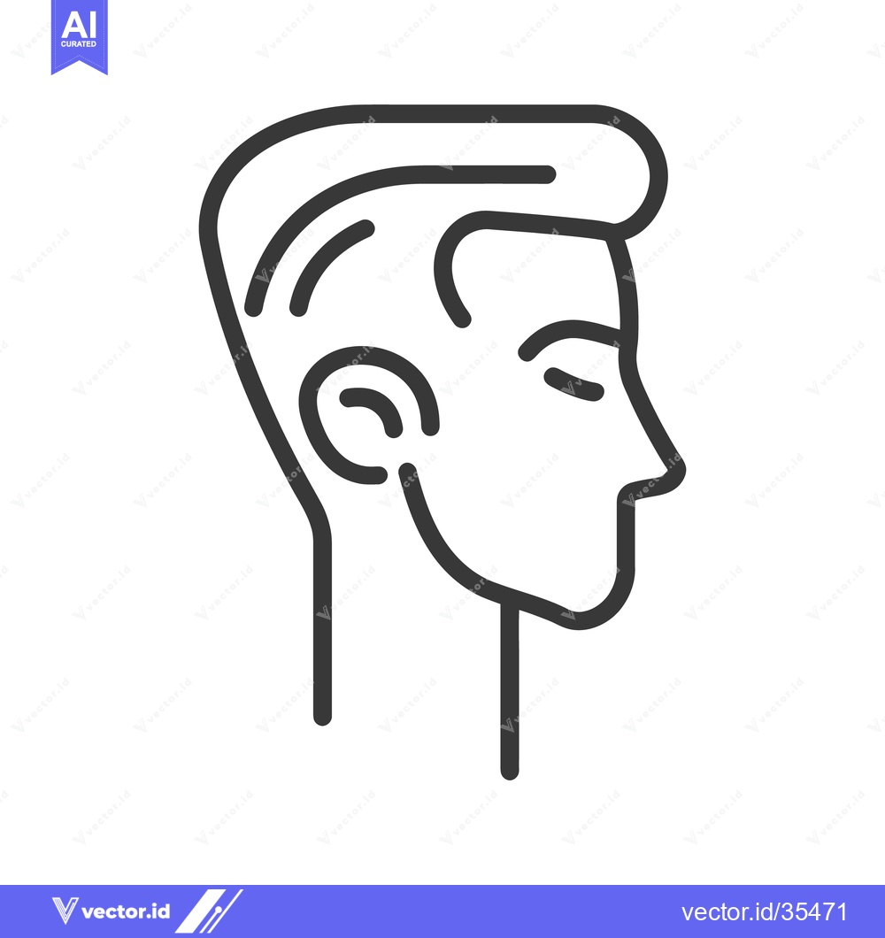 Premium Vector of A simple minimalist line drawing of a human profile
