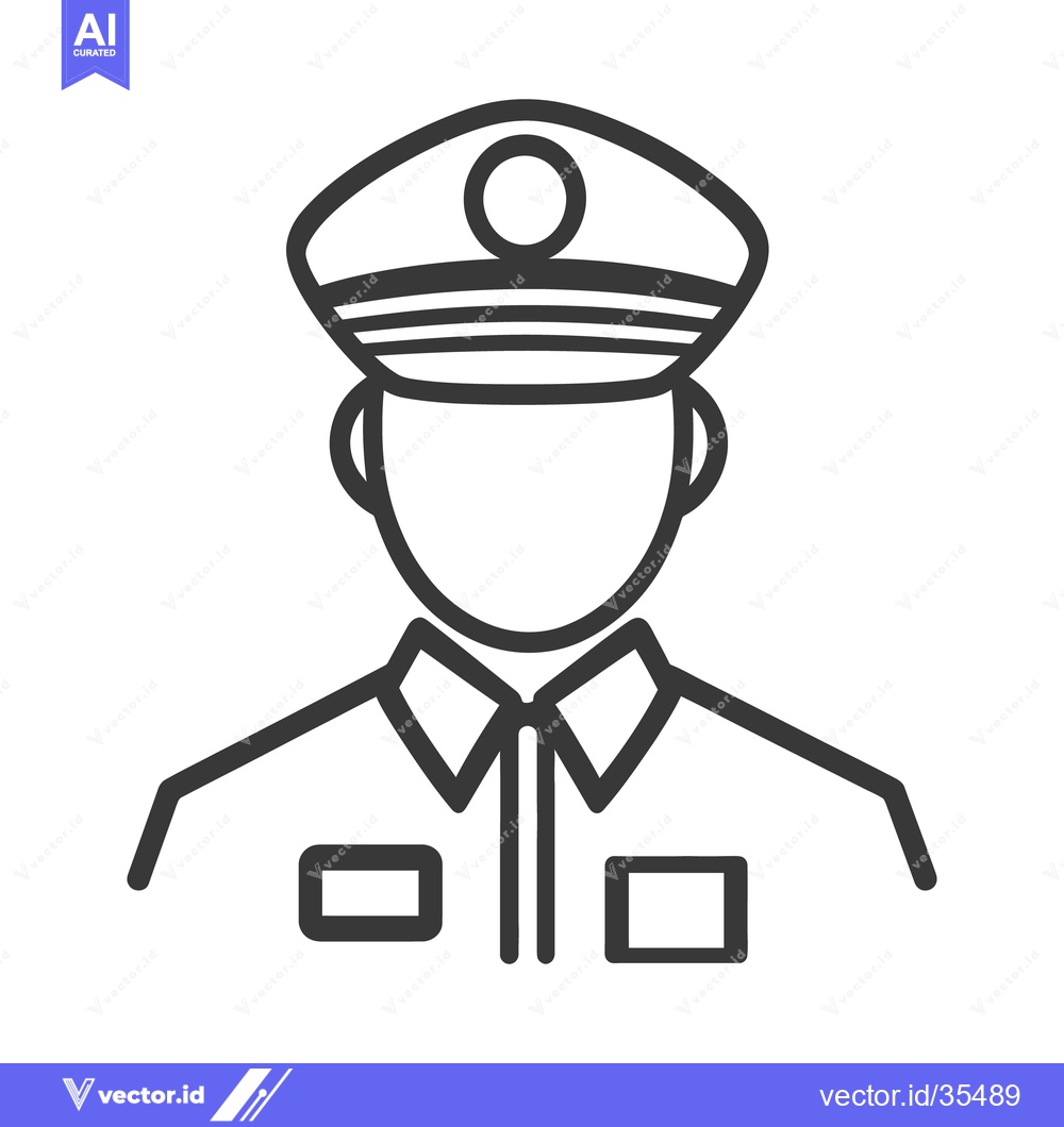 Premium Vector dari A simple illustrated depiction of a uniformed person in service