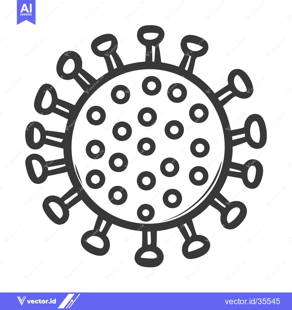 Premium Vector dari An illustration of a virus with a spiky exterior appearance