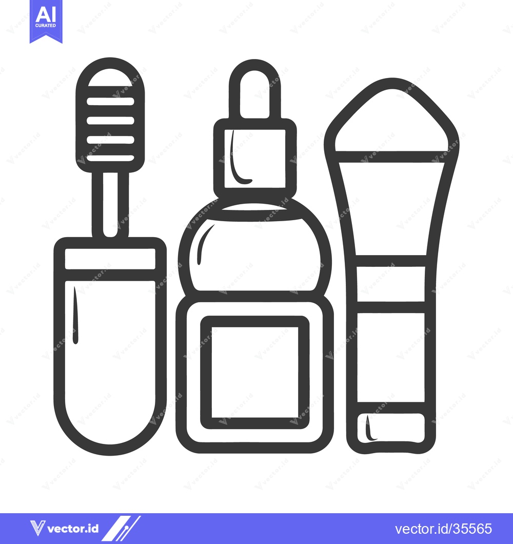 Premium Vector dari Vector illustration of makeup applicators and skincare essentials on w