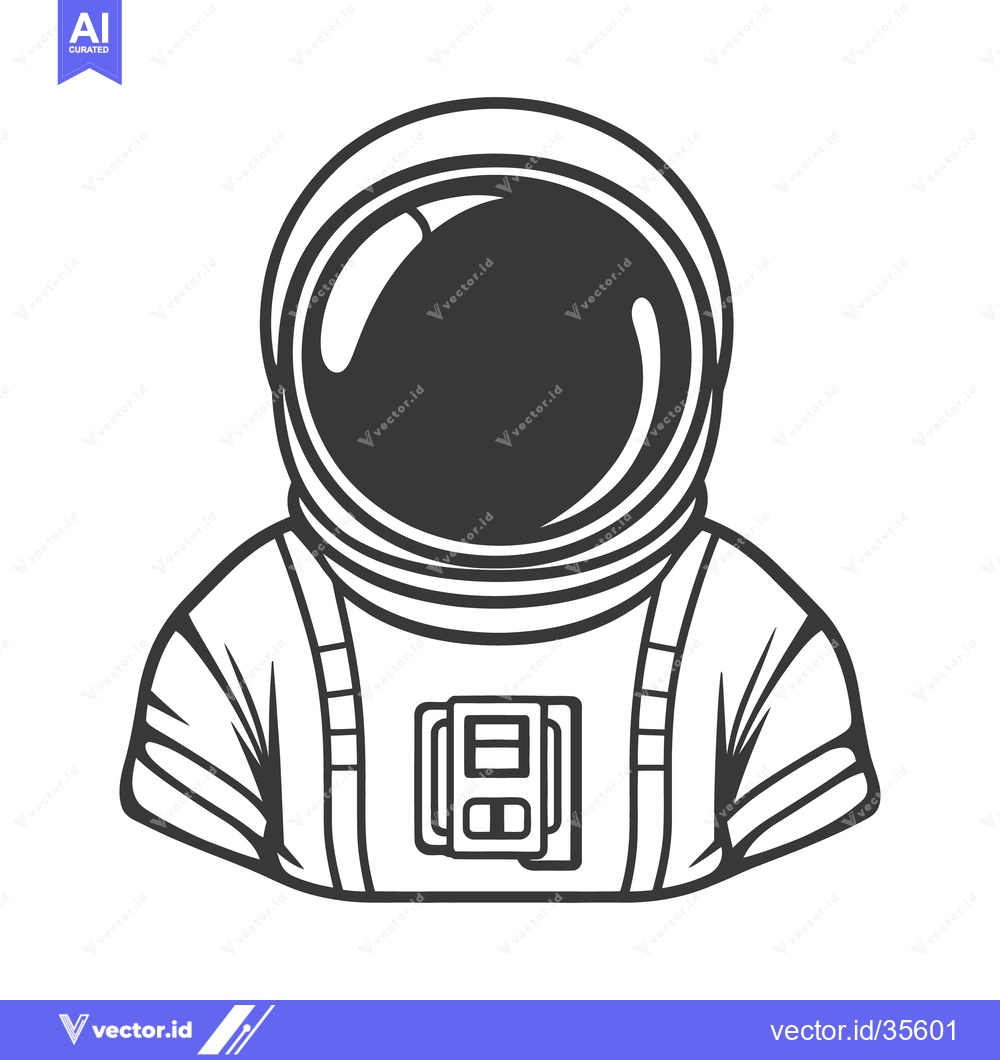 Premium Vector dari Illustration depicting a spaceman wearing a futuristic spacesuit in gr