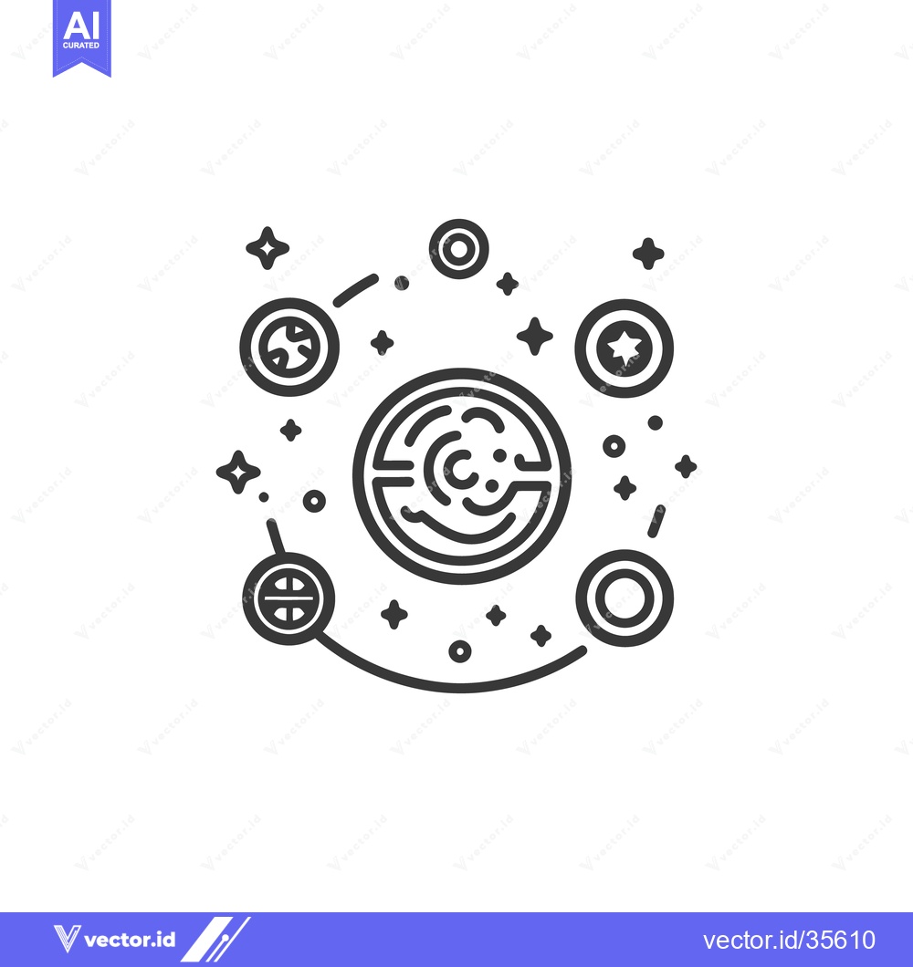 Premium Vector of A simplified illustration of a celestial system and its components
