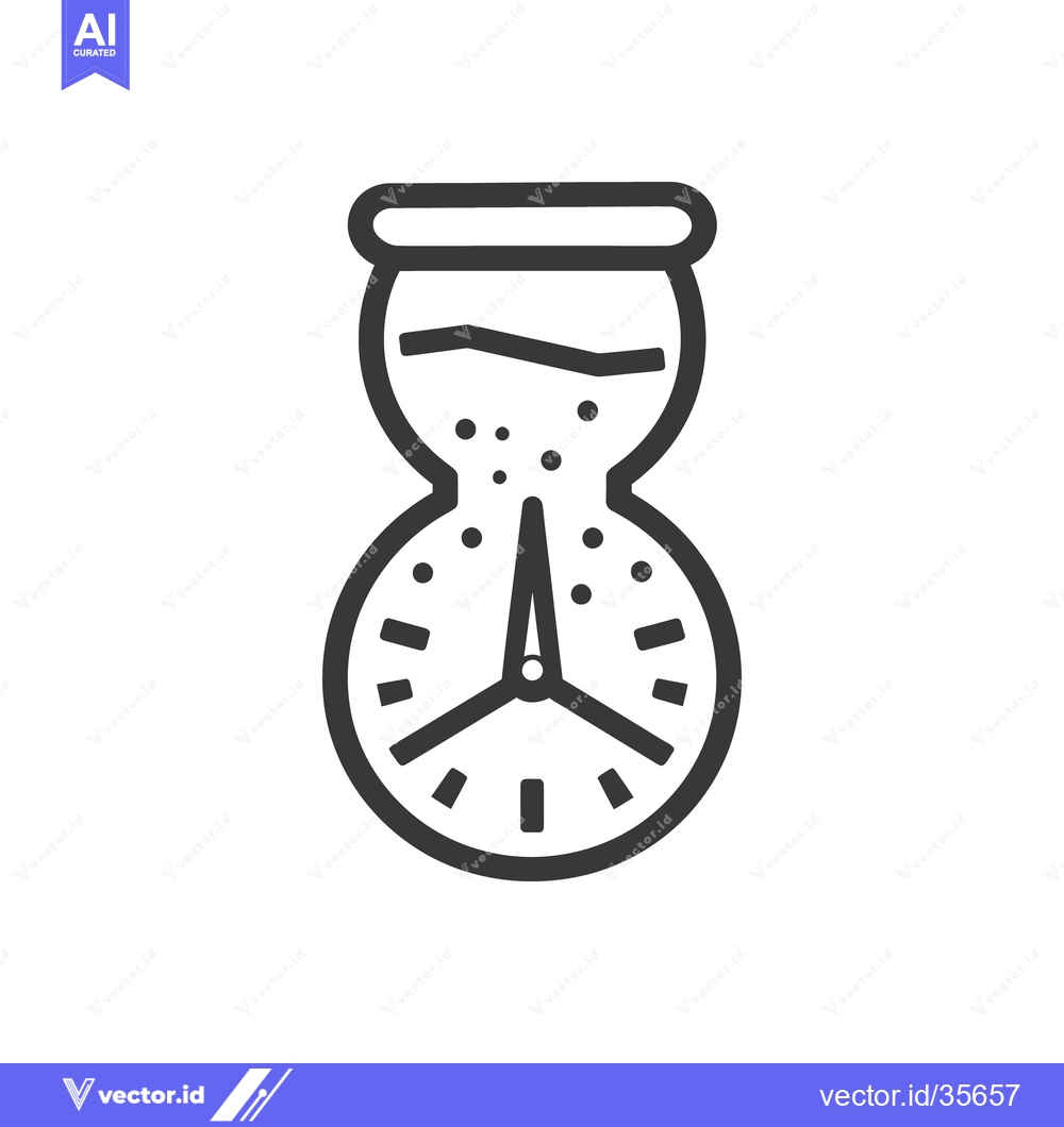 Premium Vector dari An hourglass icon illustrating time measurement and its passage in his