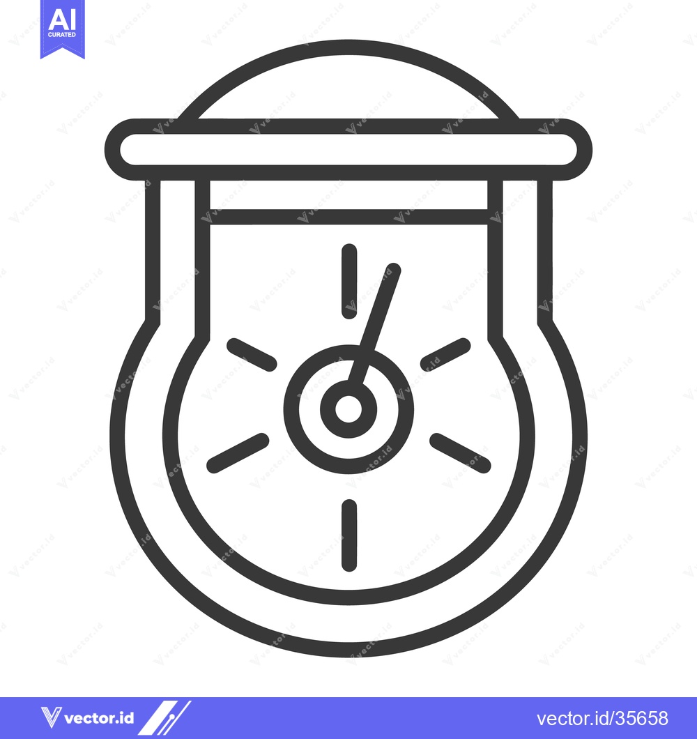 Premium Vector dari An outline drawing of a simple gauge with needle