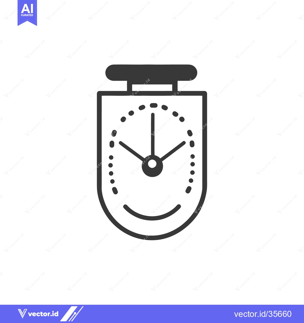 Premium Vector dari A black and white illustration of a stopwatch with a clock face