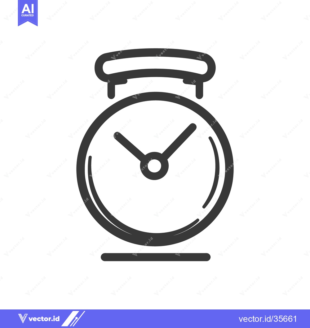 Premium Vector of An alarm clock icon depicting the passage of time and deadlines