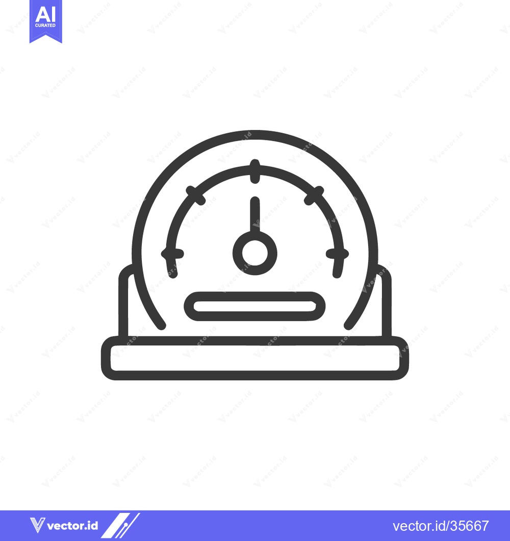 Premium Vector dari Minimalist Speedometer Icon: Precise Measurement, Clean Line Art, Mode