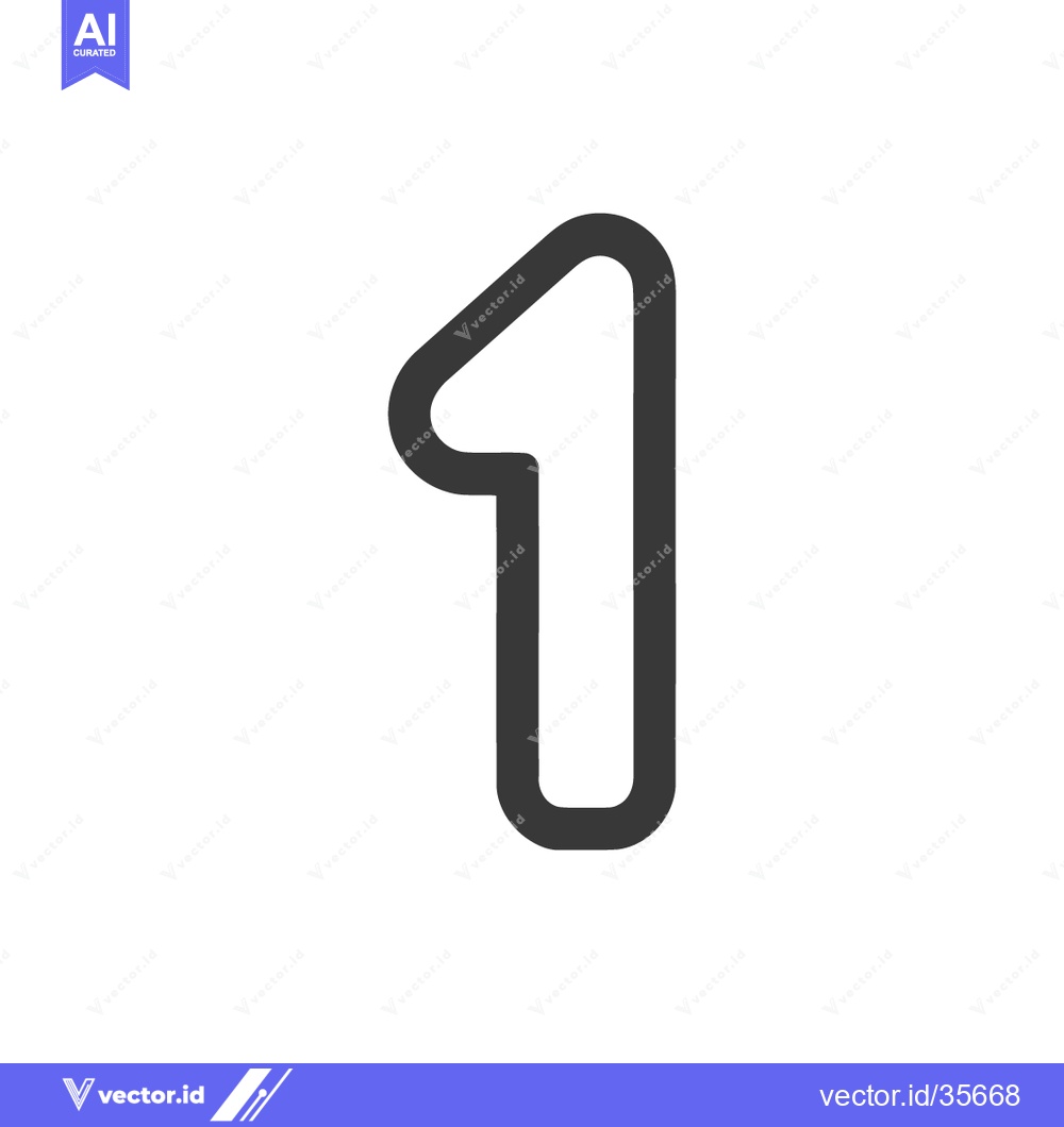 Premium Vector dari Counter 1 Icon Line Art Icon  2487