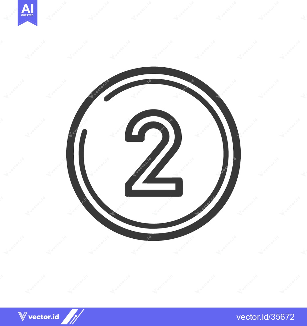 Premium Vector dari Counter 2 Icon Line Art Icon  2491