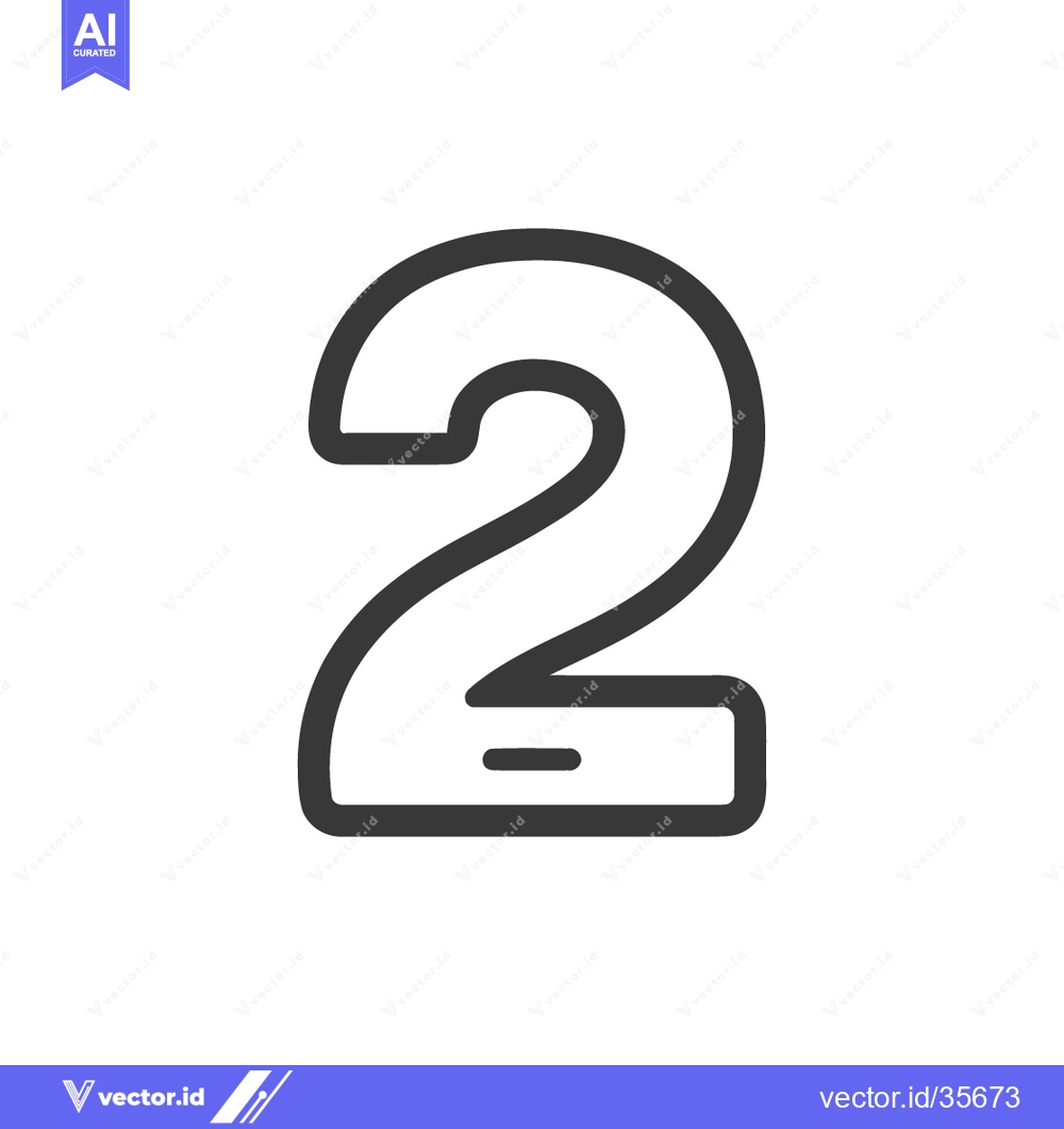 Premium Vector of Counter 2 Icon Line Art Icon  2492