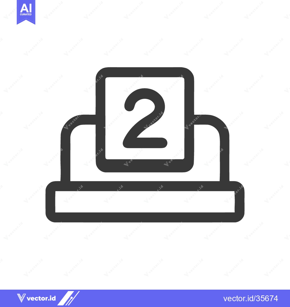 Premium Vector of Counter 2 Icon Line Art Icon  2493