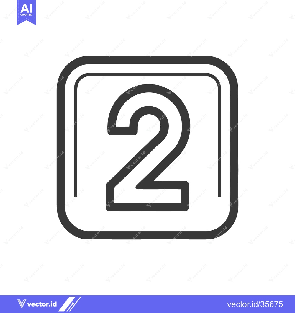 Premium Vector dari Counter 2 Icon Line Art Icon  2494