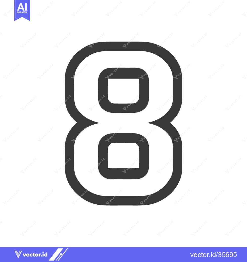 Premium Vector dari Counter 8 Icon Line Art Icon  2514