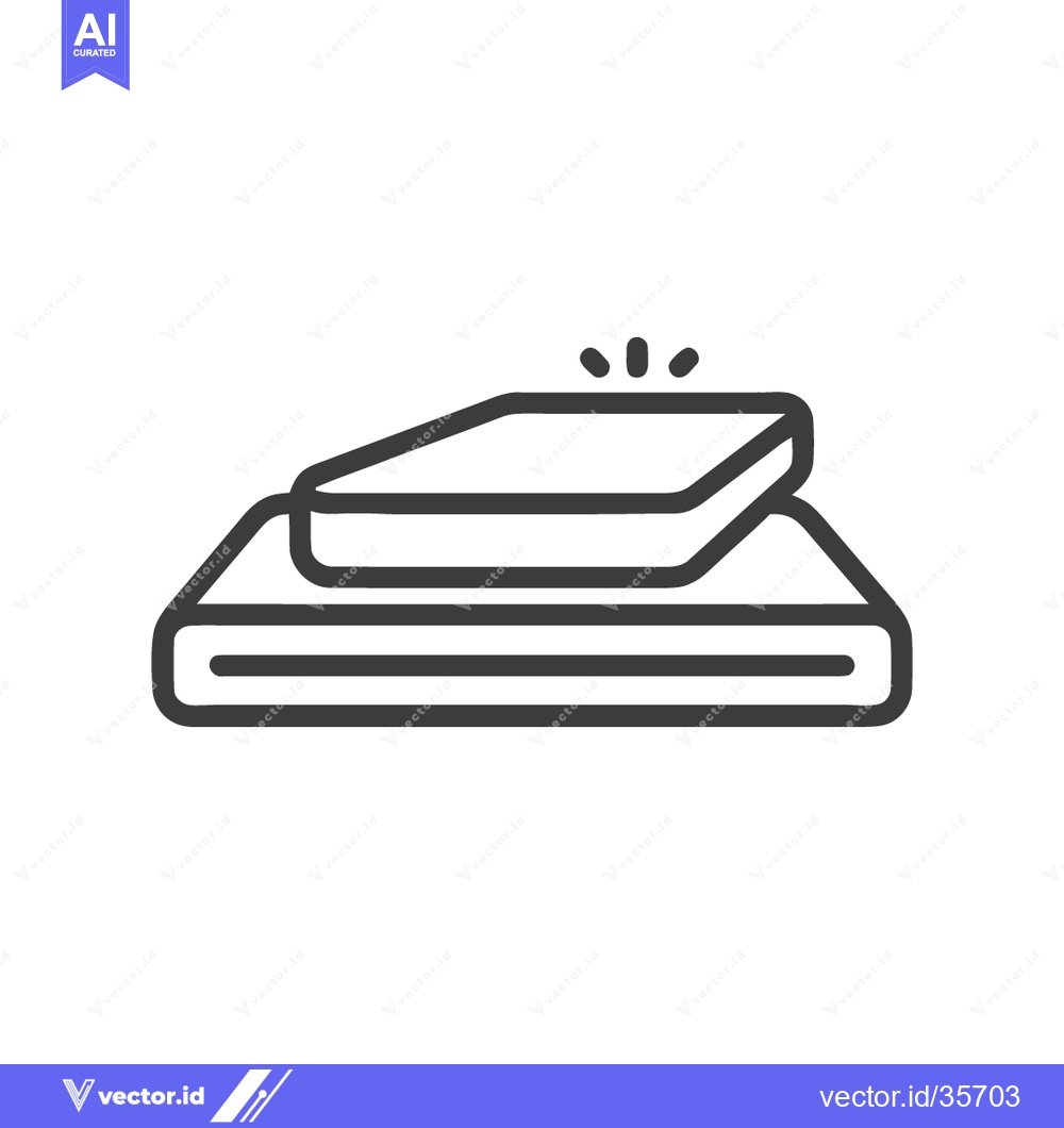 Premium Vector dari Minimalist Icon of Two Books Stacked with Subtle Highlight