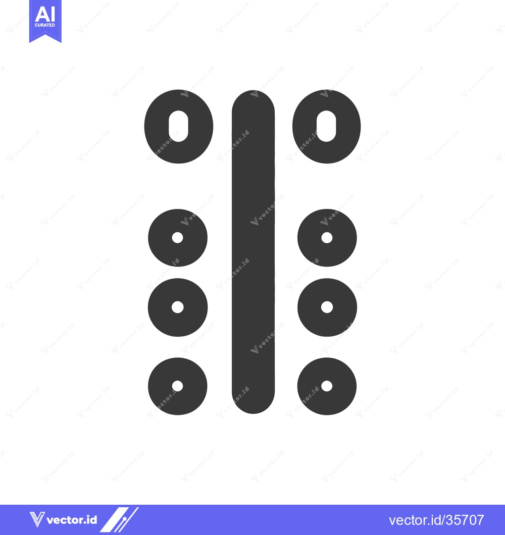 Premium Vector dari A symmetrical icon design featuring circles and a vertical line