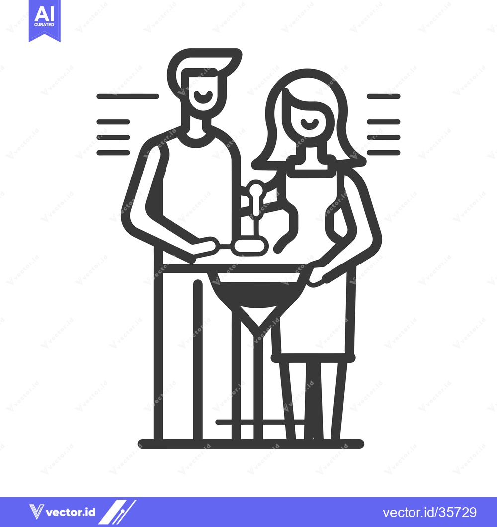 Premium Vector dari Couple Enjoying Drinks and Conversation at a Bar