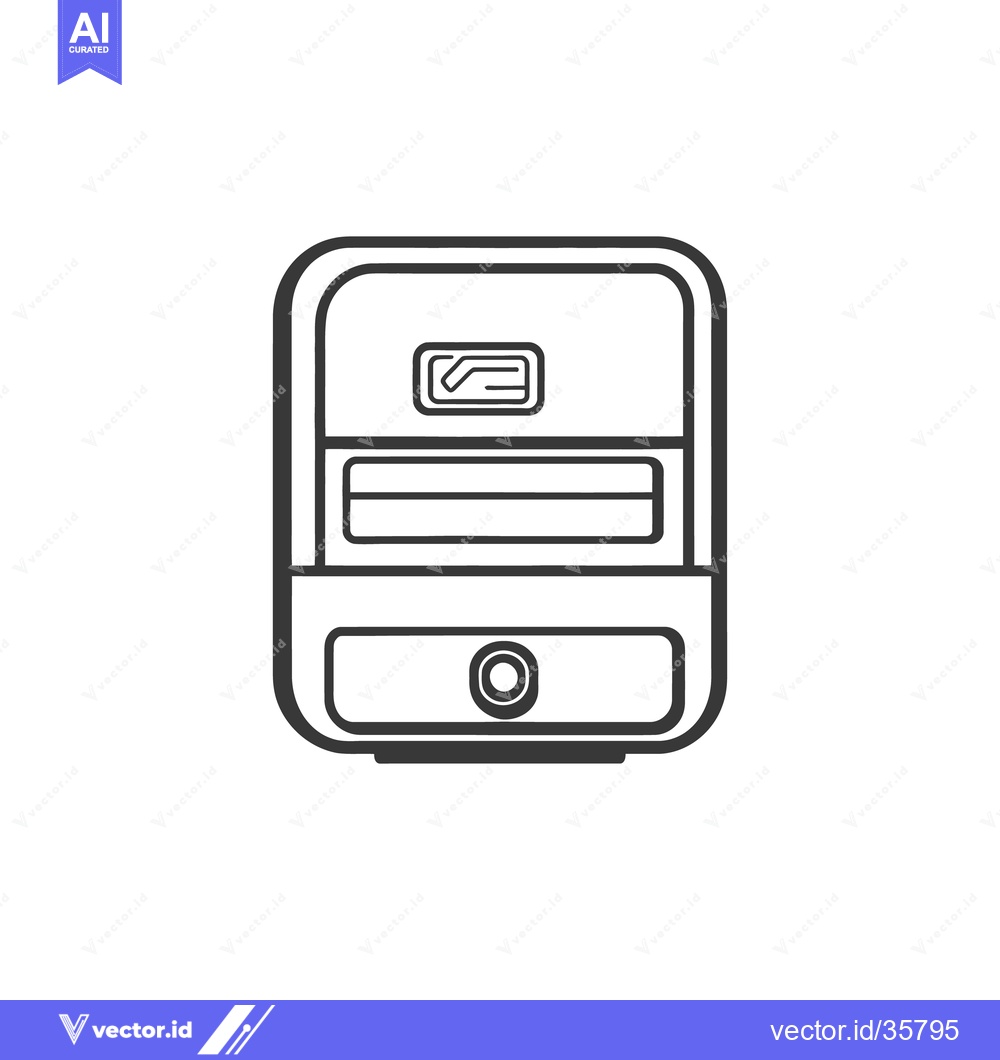 Premium Vector dari A black and white simple line drawing of a device