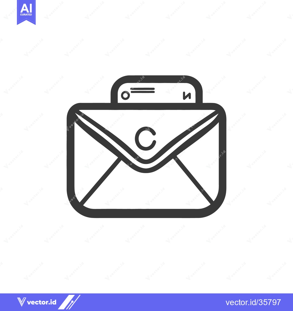 Premium Vector dari A simple vector illustration of a sealed envelope and a card