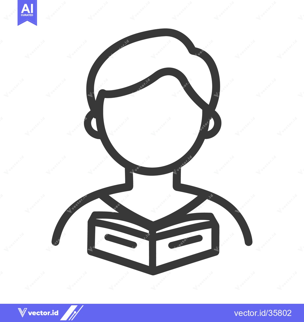 Premium Vector dari A person is reading a book while looking forward quietly