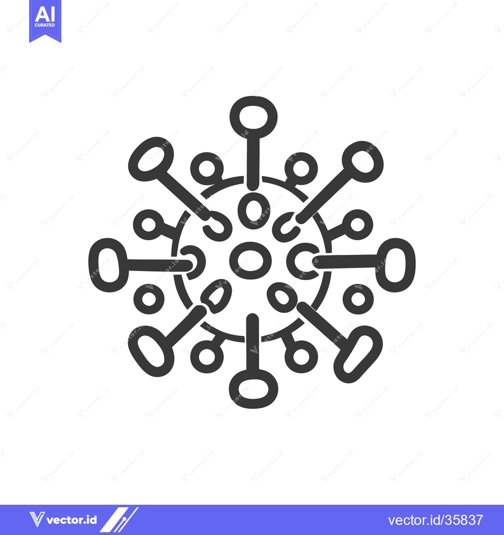 Premium Vector dari A simplified monochrome illustration of a virus structure with protrus
