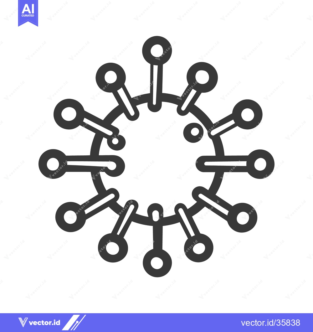 Premium Vector dari A simplified illustration of a circular biological cell structure