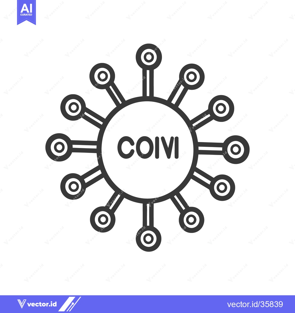 Premium Vector of A monochrome illustration depicting a viral structure containing the w