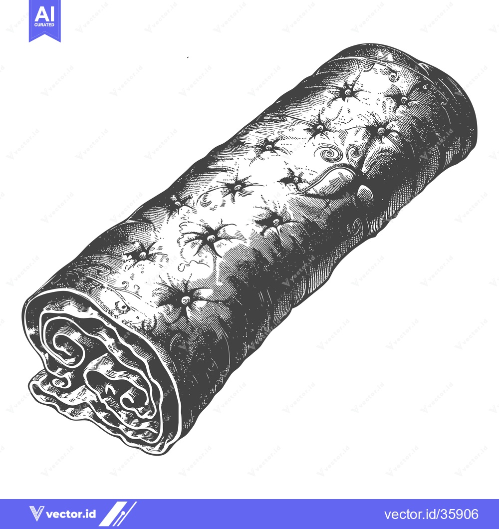 Premium Vector dari An Ornate Rolled Pastry Dessert Illustration