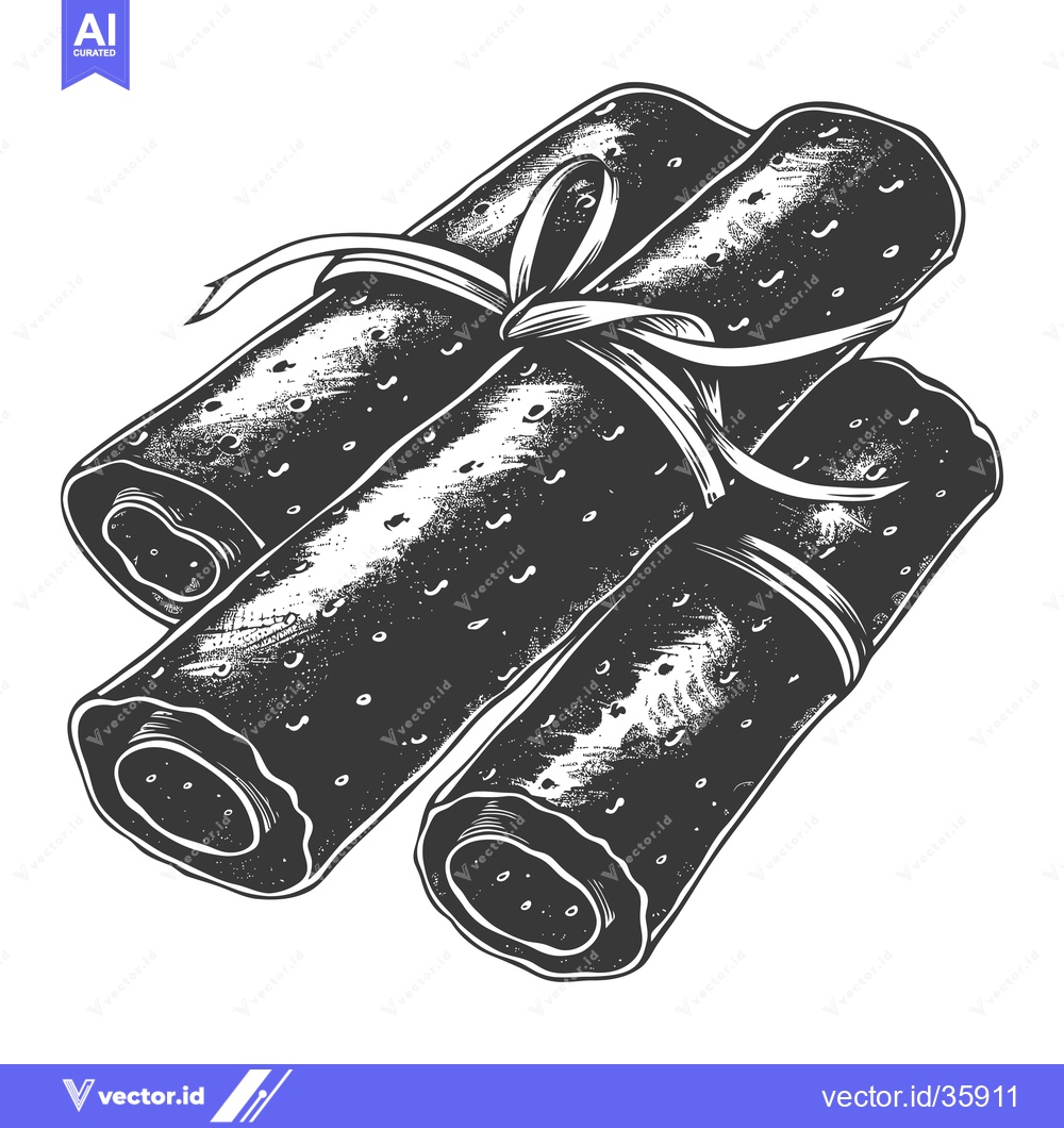 Premium Vector dari Rolled Logs Tied Together With Ribbon