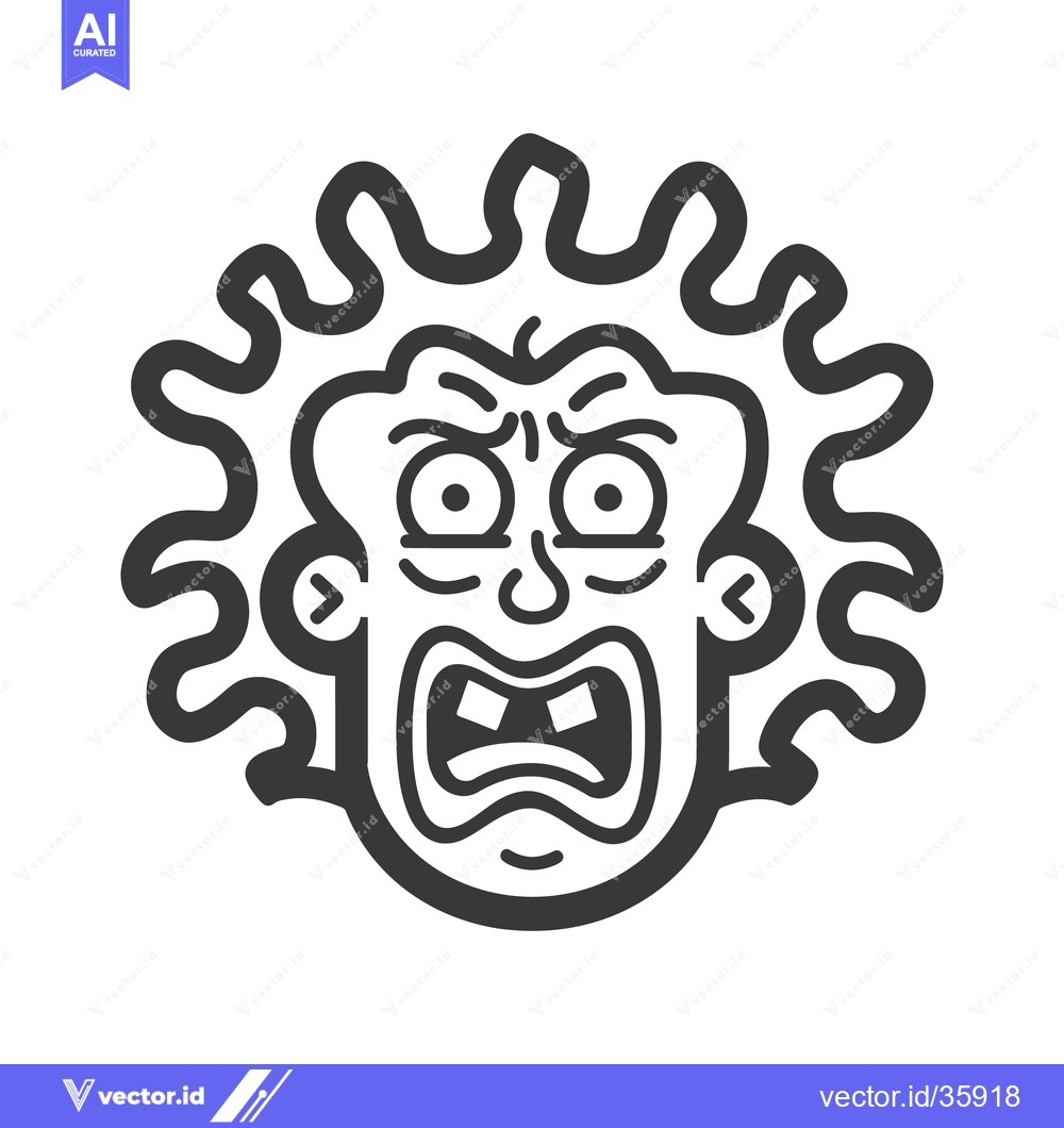Premium Vector dari A stylized illustration of an angry character expressing intense rage
