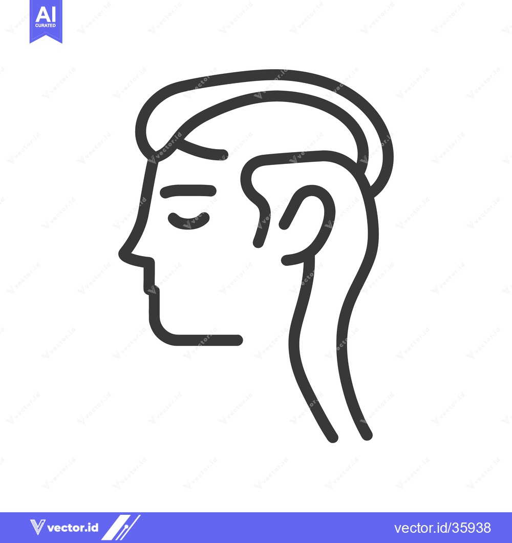 Premium Vector of Simple outline depiction of a person with a closed eye