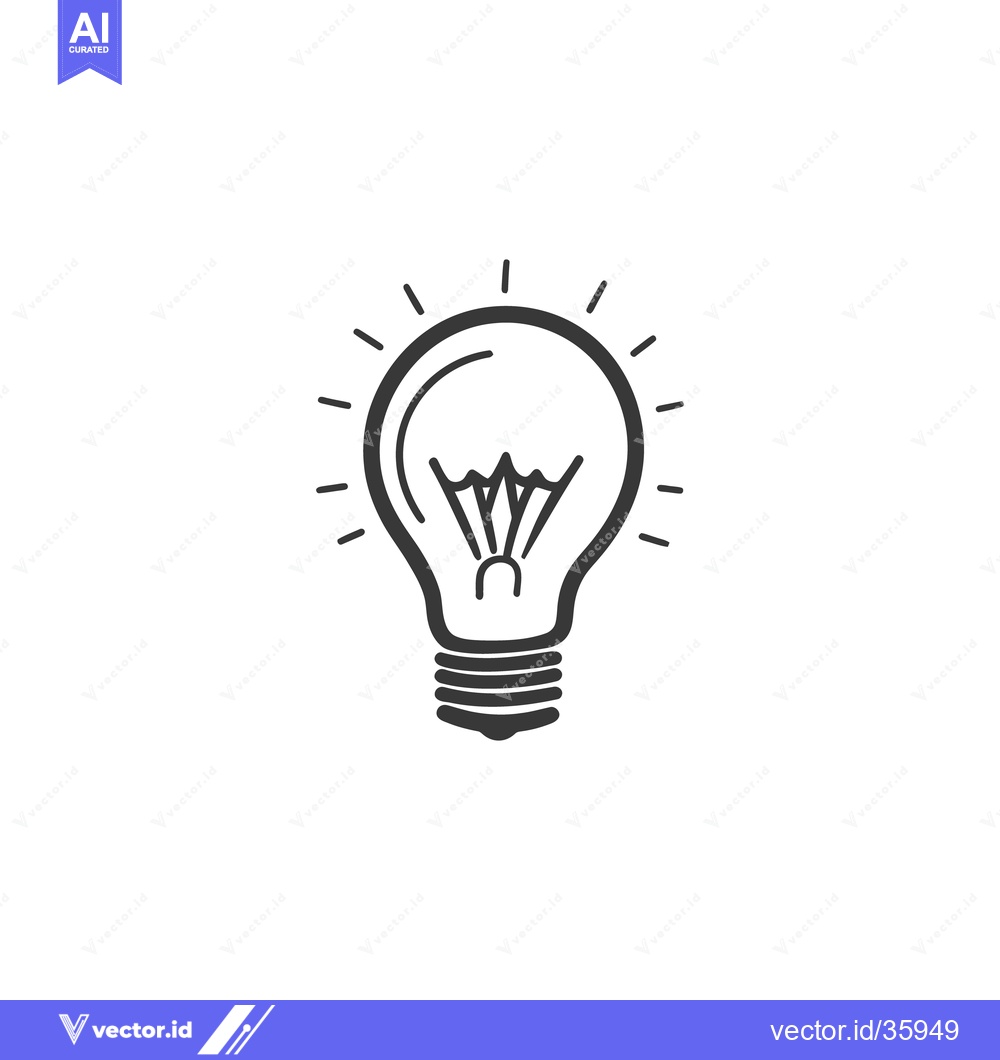 Premium Vector dari A simple illustration of an incandescent light bulb glowing