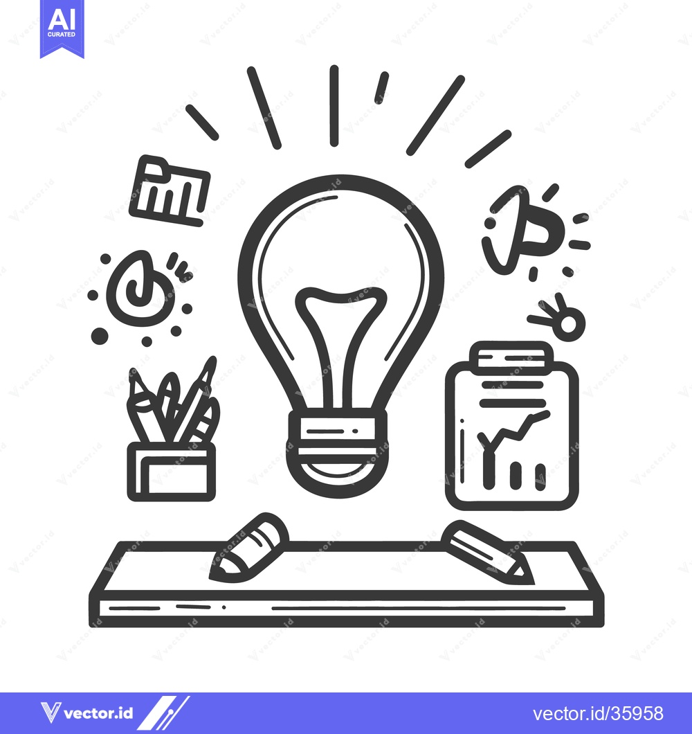 Premium Vector of A depiction of creativity and innovation in graphic style