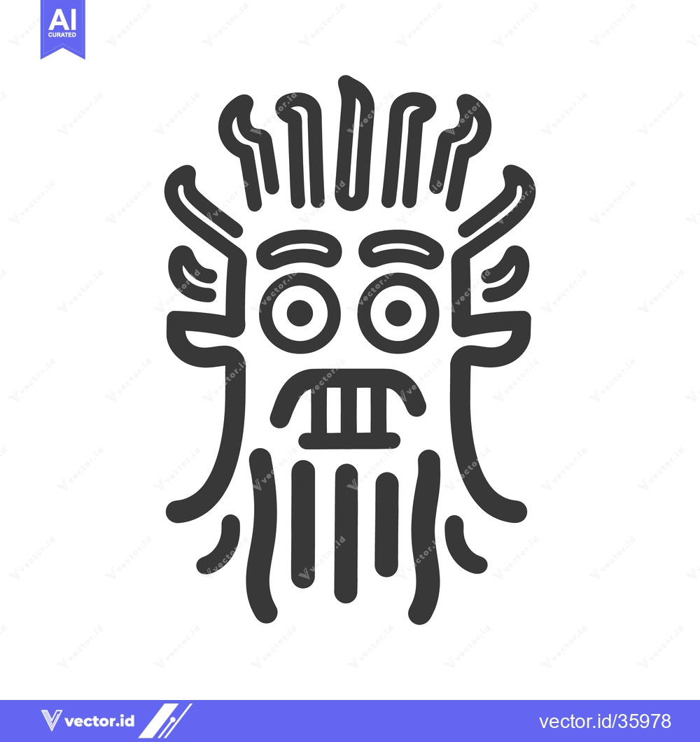 Premium Vector dari A simple illustration of a stylized creature face design