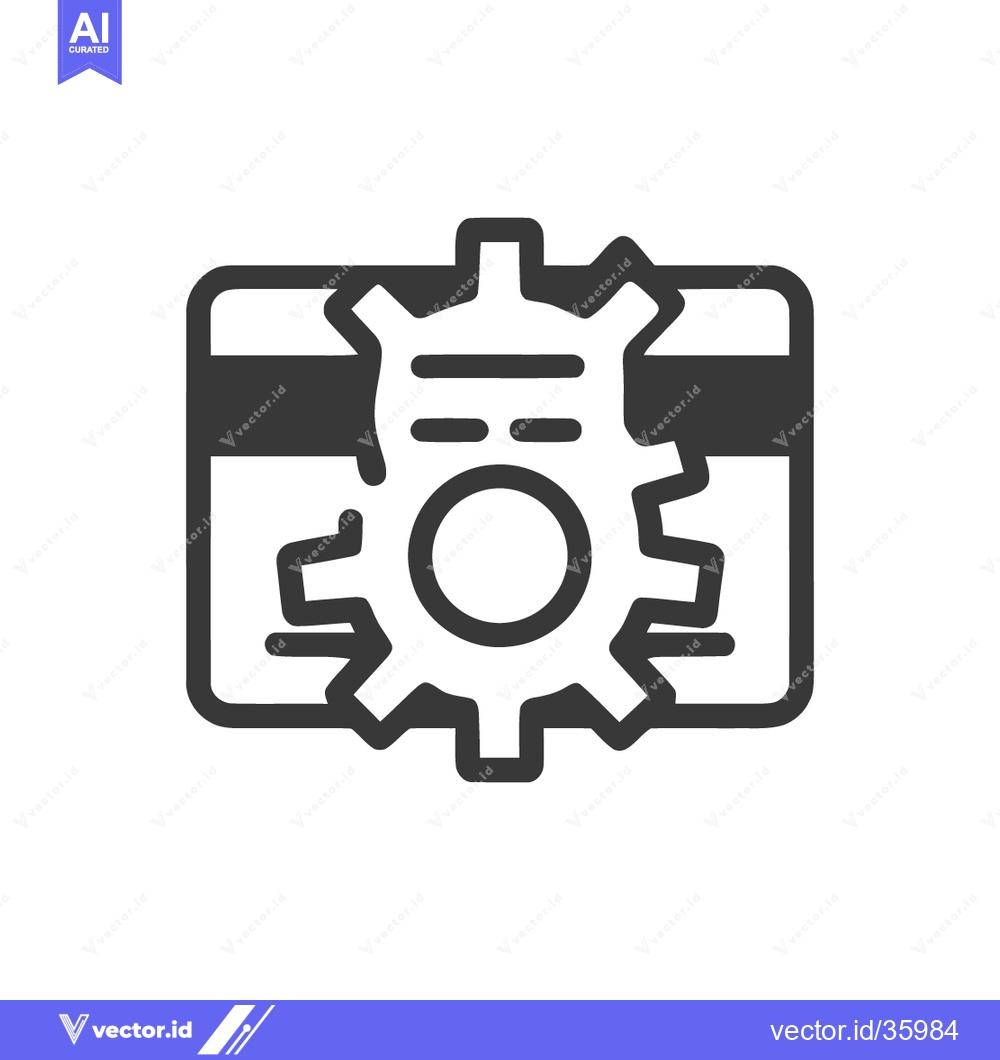 Premium Vector of Credit Card with Gear Icon: Financial Technology and Settings Concept