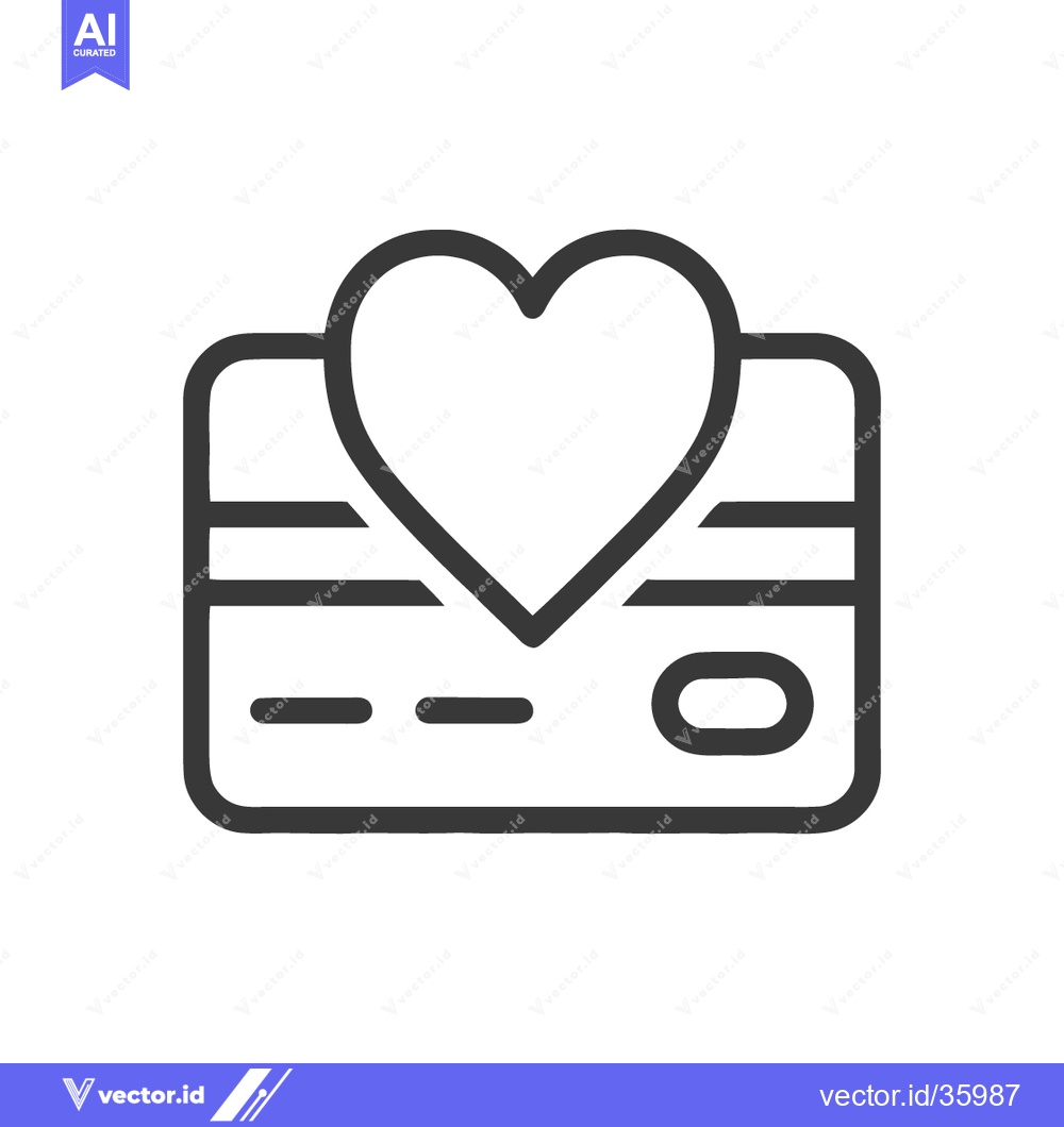 Premium Vector of Credit Card with Heart Icon: Financial Love, Loyalty Rewards, Banking