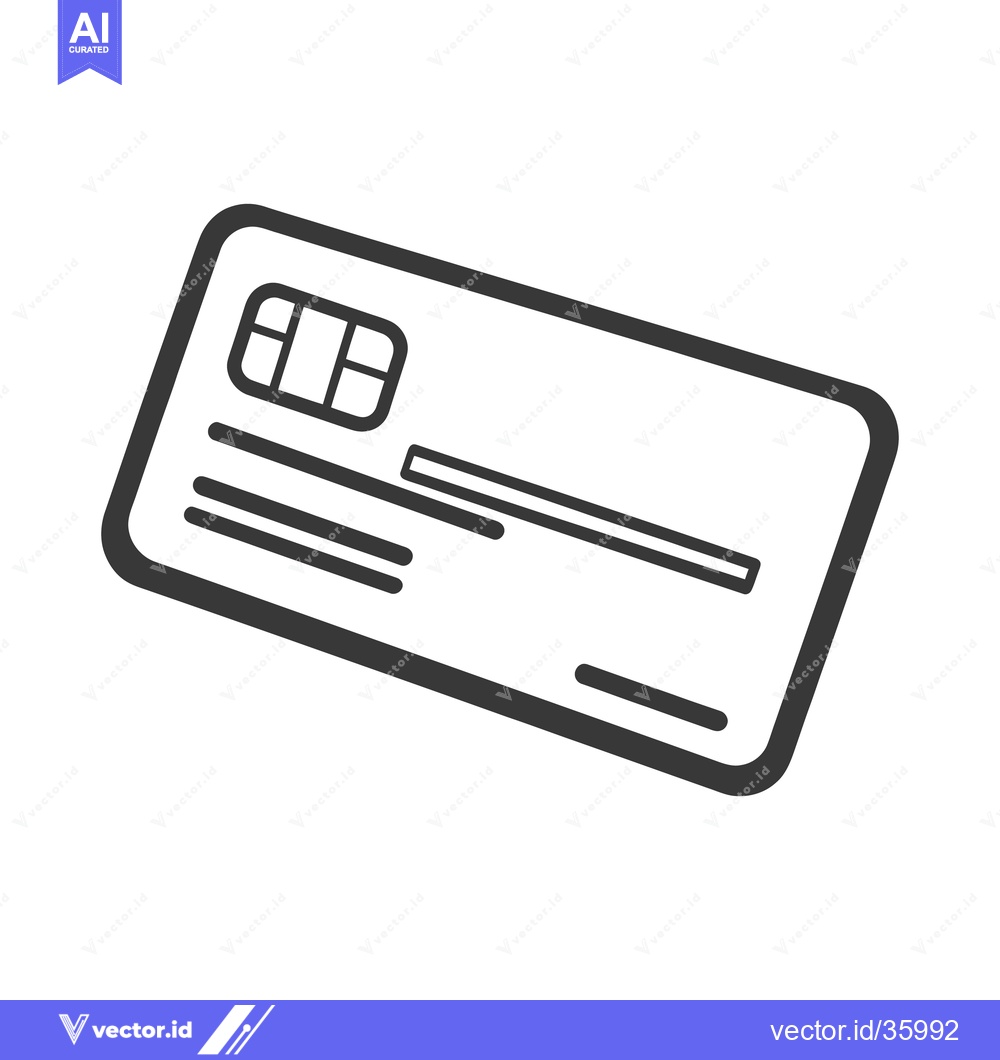 Premium Vector of A stylized illustration of a generic payment card design