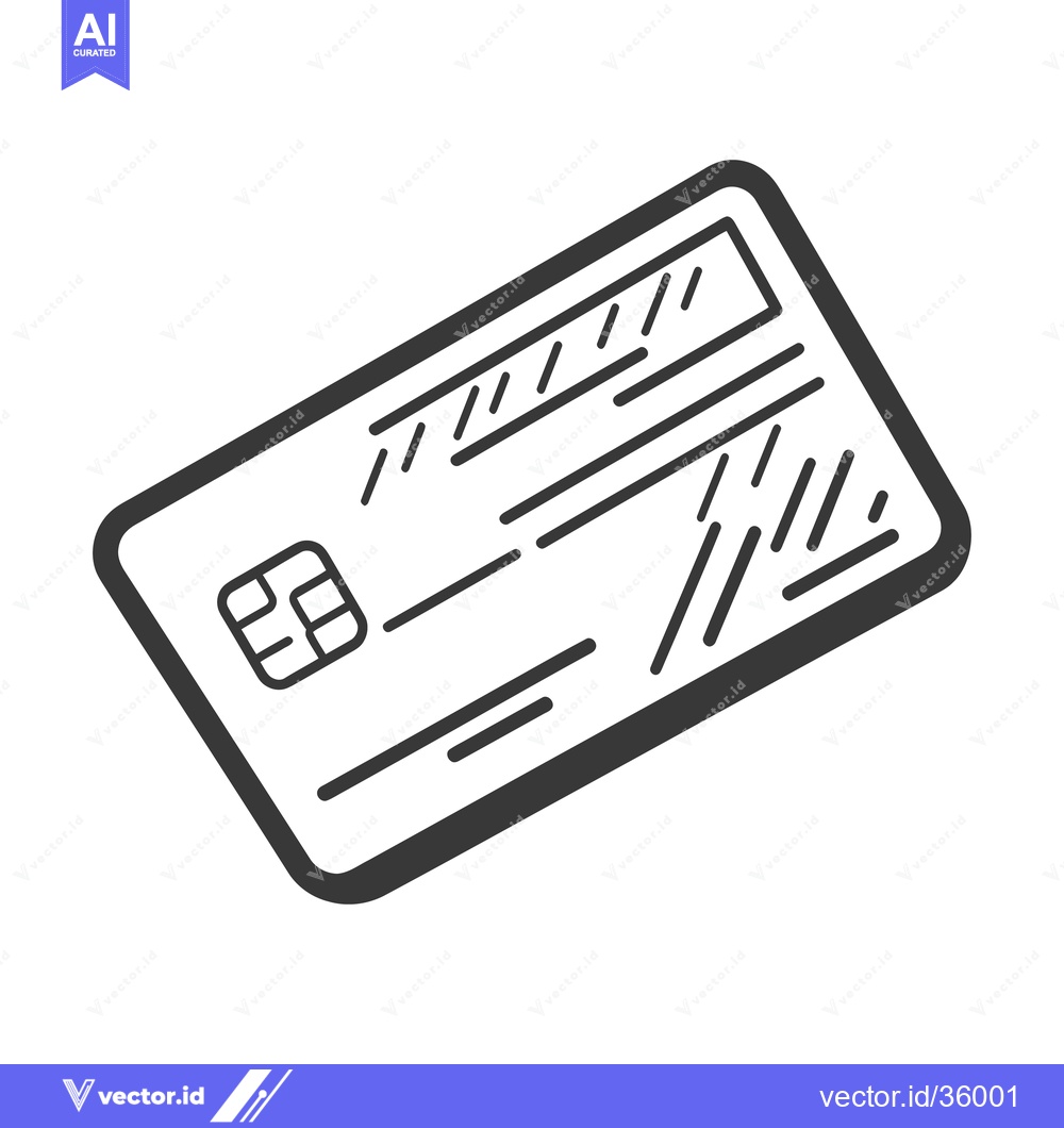 Premium Vector dari An illustrated graphic depicting a credit card on a white background