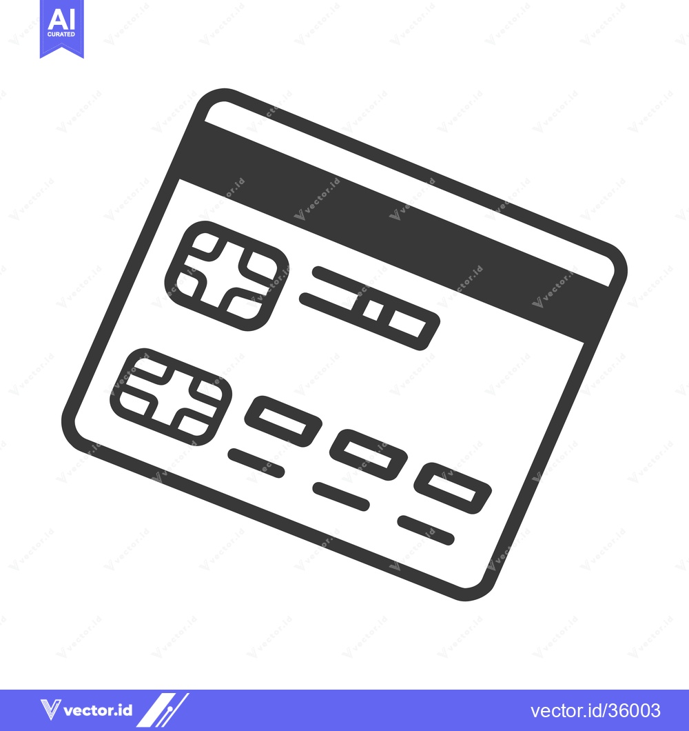 Premium Vector dari A digitally drawn image of a credit card on white