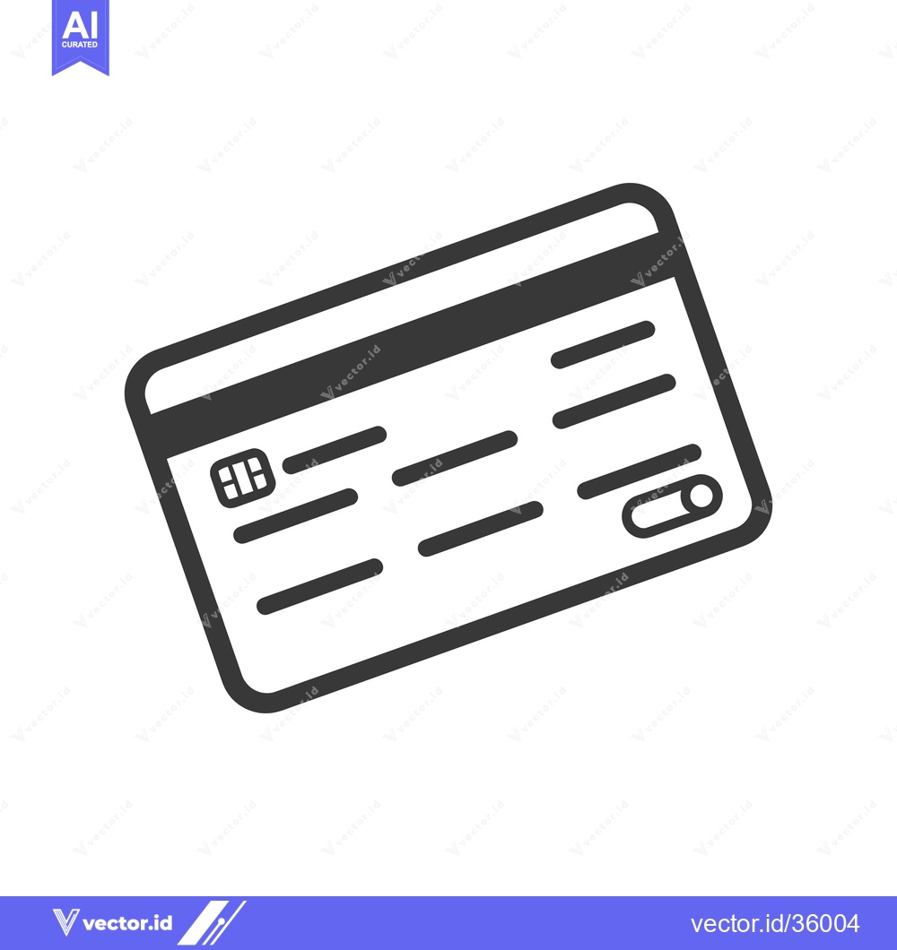 Premium Vector dari Simple grayscale vector illustration of a credit card for transactions