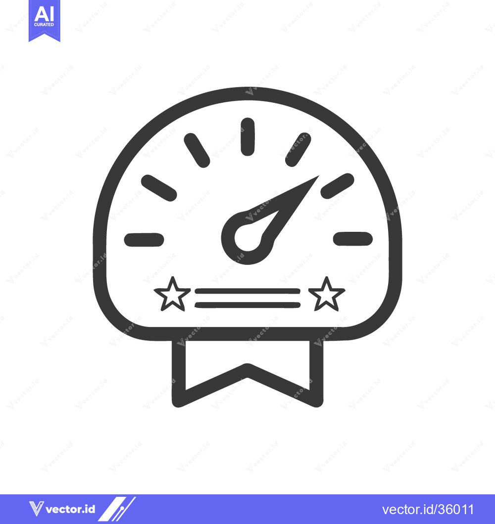 Premium Vector dari Speedometer Icon with Stars: Performance, Achievement, and Success Sym