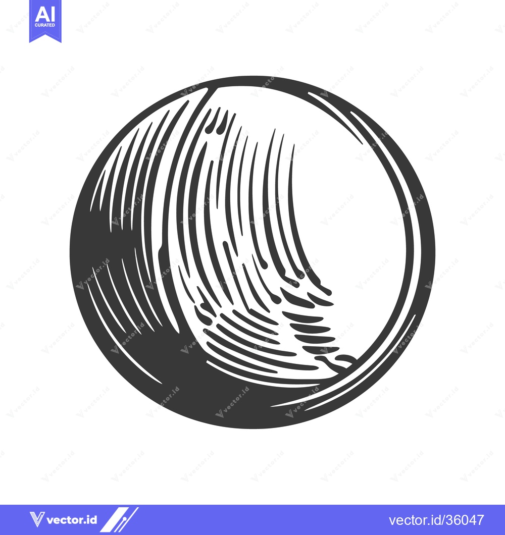 Premium Vector dari A stylized half shadowed sphere is presented in monochrome art