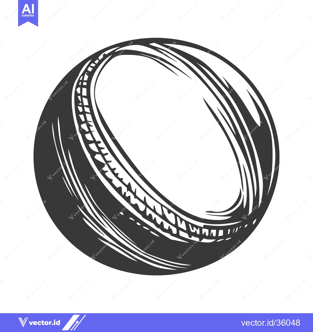 Premium Vector dari A black and white sketch of an oval shaped ball
