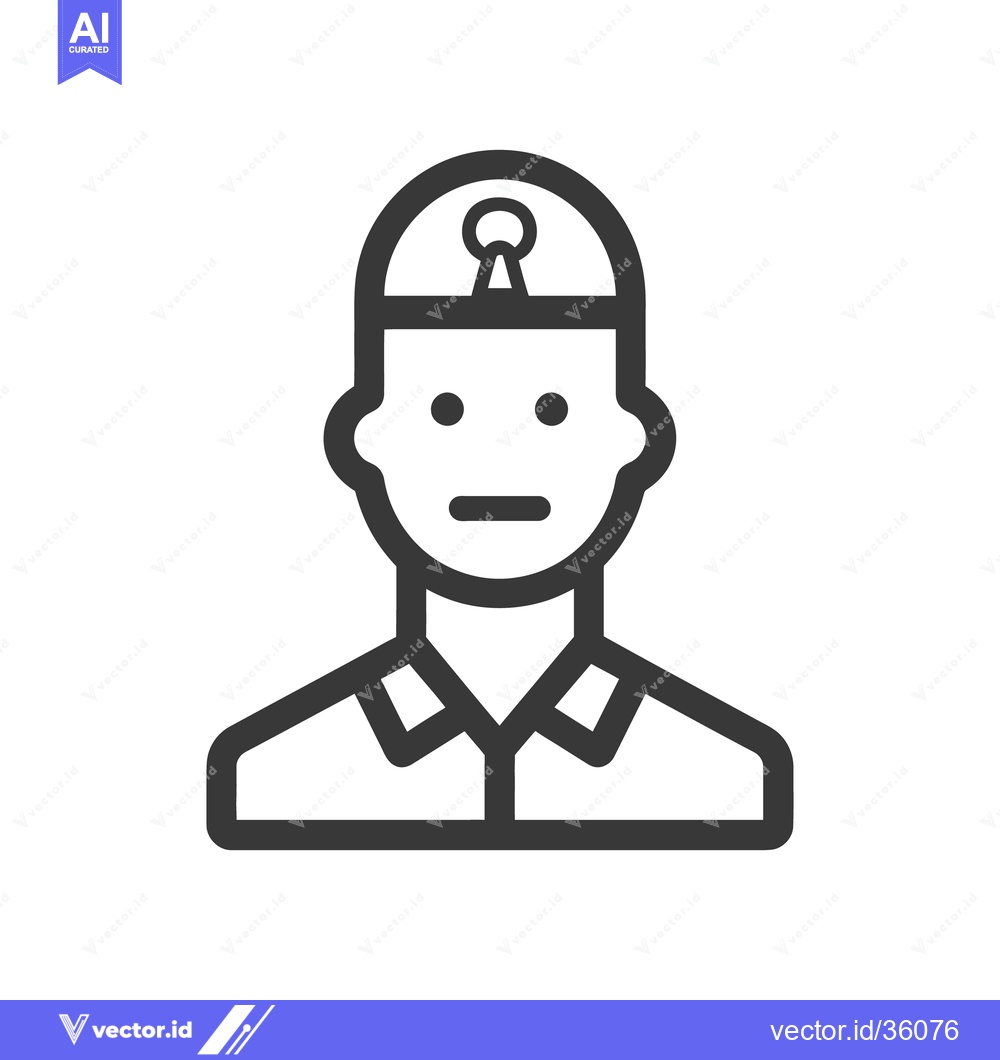Premium Vector dari A simplified illustration featuring a person wearing a hat