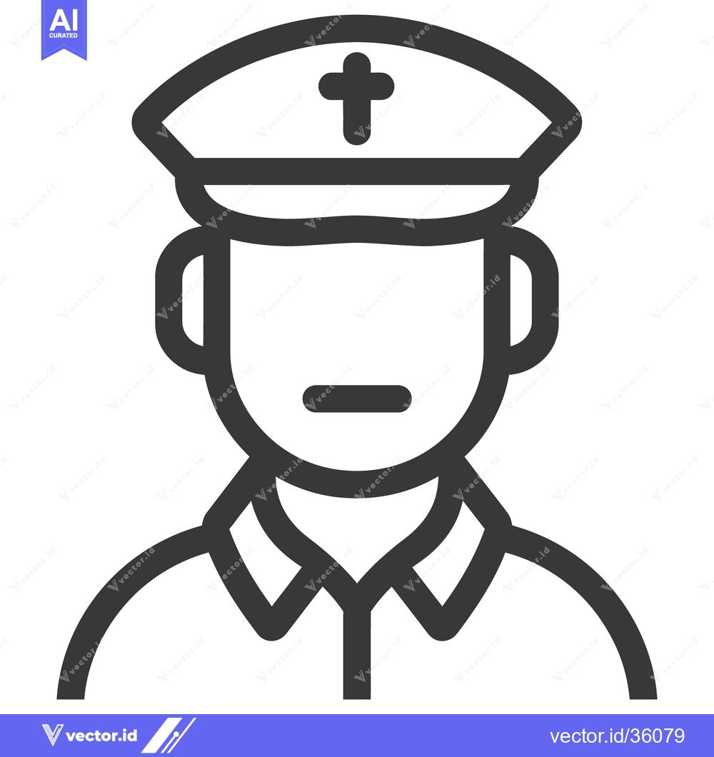 Premium Vector dari Simplified line drawing depicts a person wearing a hat