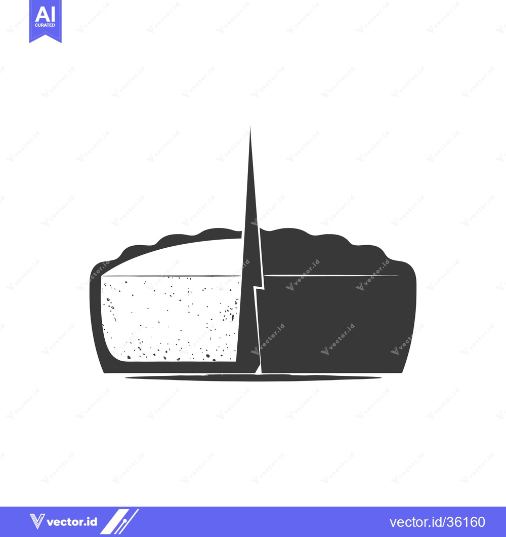 Premium Vector dari Cross-section of a Cake with a Knife