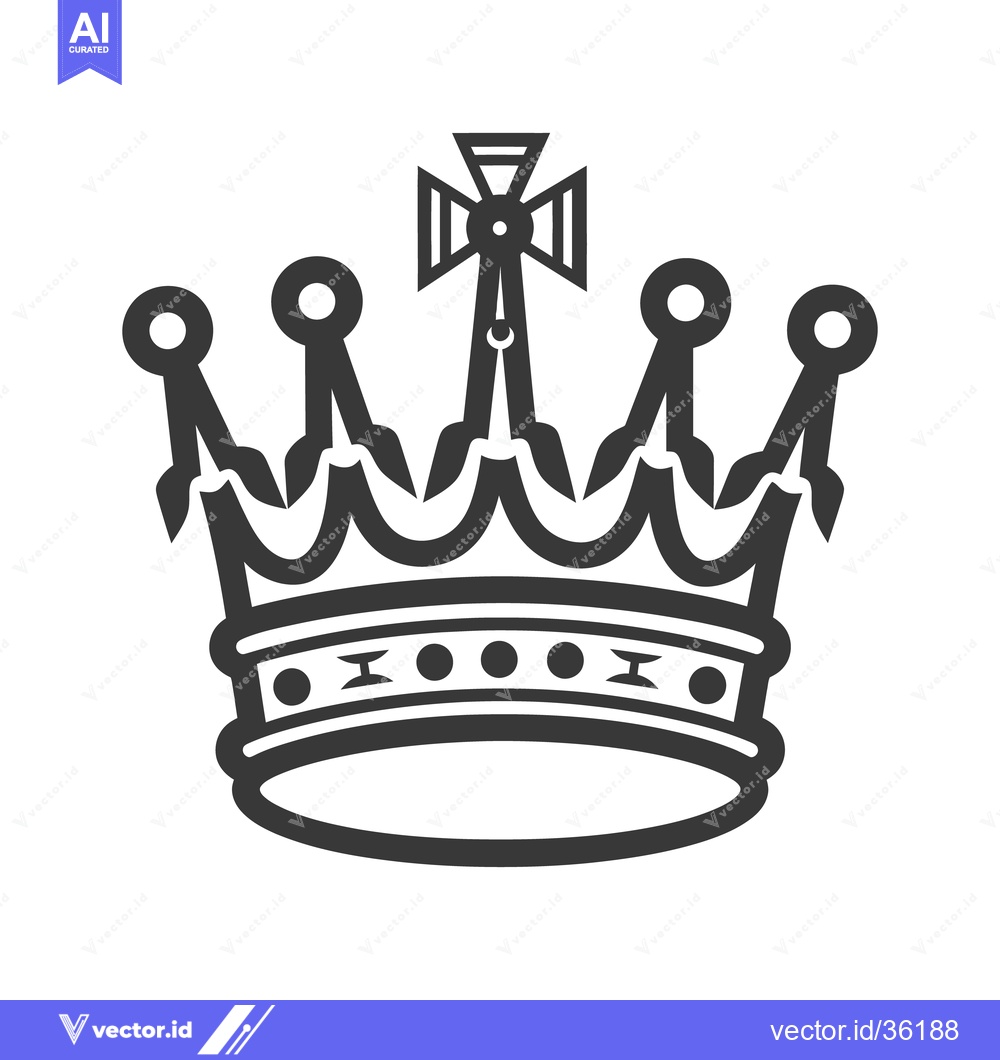 Premium Vector of A simple graphic illustration of a royal crown symbol