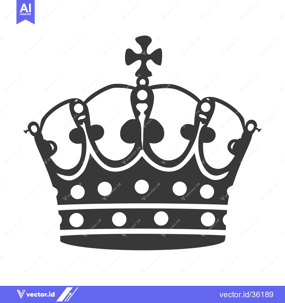 Premium Vector dari A detailed illustration depicting a traditional royal crown design